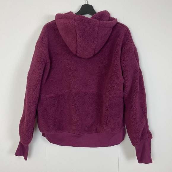 NWT - Purple Teddy Bear Half Zip Up Hoodie, Cozy, Comfy by All in Motion, Size M - Picture 8 of 8